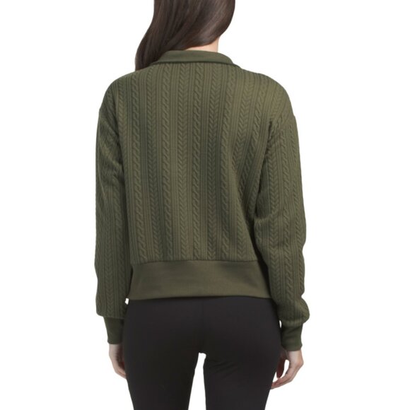 BEAR PAW Olive Night Cable Ottoman Pull Over Top - Picture 2 of 2